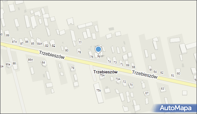 Trzebieszów, Trzebieszów, 75, mapa Trzebieszów