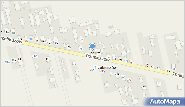 Trzebieszów, Trzebieszów, 76, mapa Trzebieszów