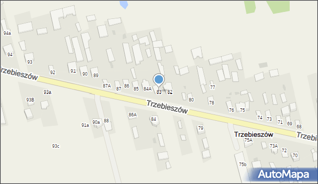 Trzebieszów, Trzebieszów, 83, mapa Trzebieszów