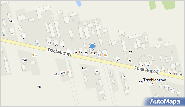 Trzebieszów, Trzebieszów, 84A, mapa Trzebieszów