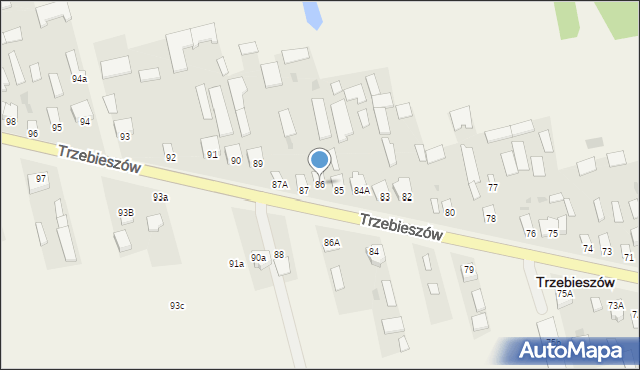 Trzebieszów, Trzebieszów, 86, mapa Trzebieszów