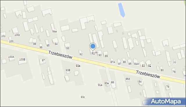 Trzebieszów, Trzebieszów, 91, mapa Trzebieszów