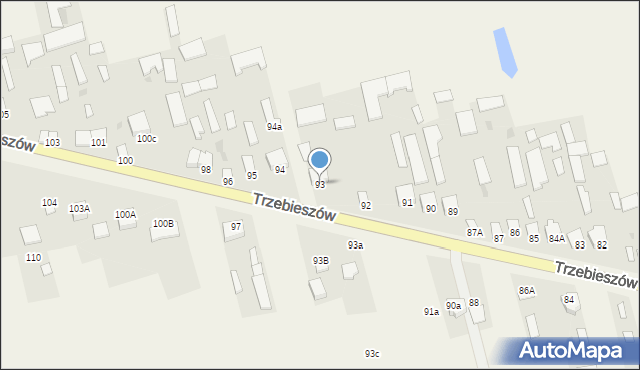 Trzebieszów, Trzebieszów, 93, mapa Trzebieszów