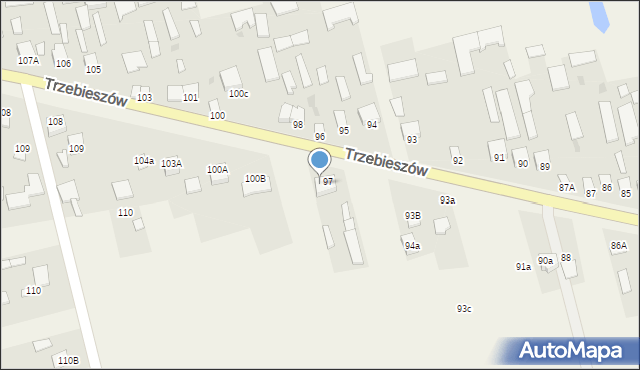 Trzebieszów, Trzebieszów, 97a, mapa Trzebieszów