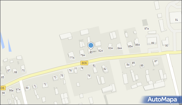 Trzebieszów Drugi, Trzebieszów Drugi, 80, mapa Trzebieszów Drugi