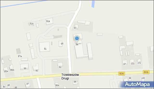 Trzebieszów Drugi, Trzebieszów Drugi, 94, mapa Trzebieszów Drugi