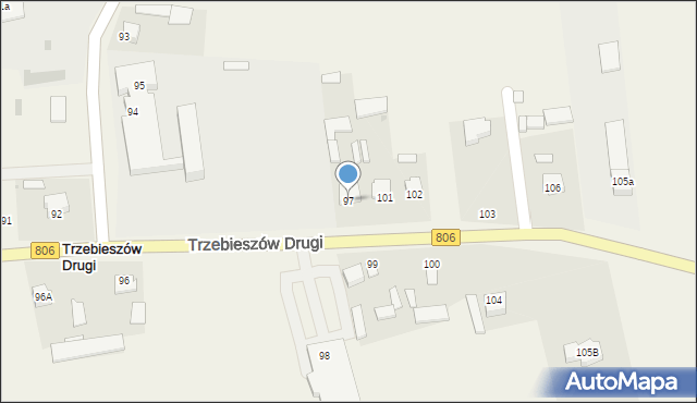 Trzebieszów Drugi, Trzebieszów Drugi, 97, mapa Trzebieszów Drugi