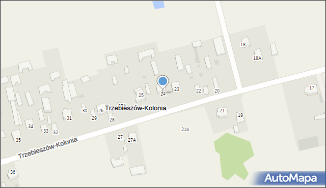 Trzebieszów-Kolonia, Trzebieszów-Kolonia, 24, mapa Trzebieszów-Kolonia