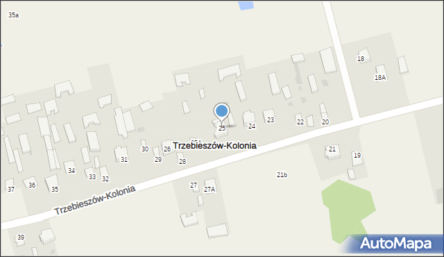 Trzebieszów-Kolonia, Trzebieszów-Kolonia, 25, mapa Trzebieszów-Kolonia