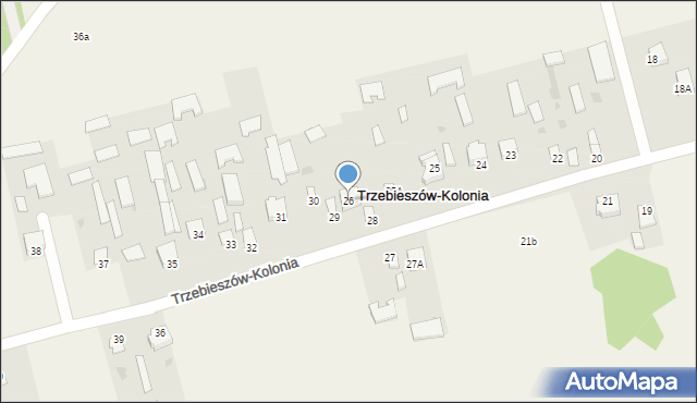 Trzebieszów-Kolonia, Trzebieszów-Kolonia, 26, mapa Trzebieszów-Kolonia