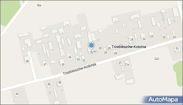 Trzebieszów-Kolonia, Trzebieszów-Kolonia, 31, mapa Trzebieszów-Kolonia