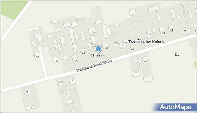 Trzebieszów-Kolonia, Trzebieszów-Kolonia, 32, mapa Trzebieszów-Kolonia