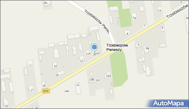 Trzebieszów Pierwszy, Trzebieszów Pierwszy, 10, mapa Trzebieszów Pierwszy