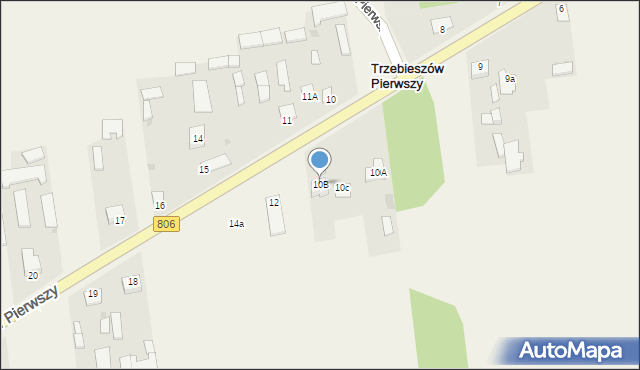 Trzebieszów Pierwszy, Trzebieszów Pierwszy, 10B, mapa Trzebieszów Pierwszy