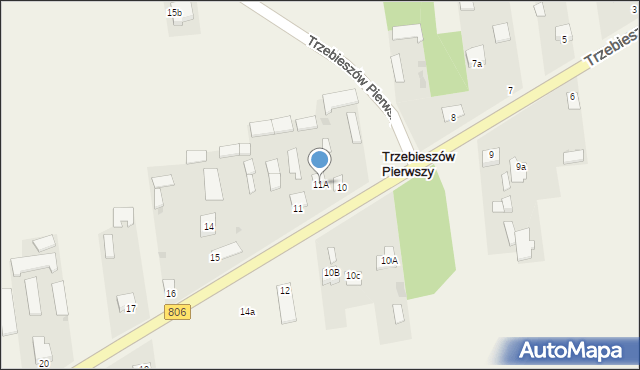 Trzebieszów Pierwszy, Trzebieszów Pierwszy, 11A, mapa Trzebieszów Pierwszy