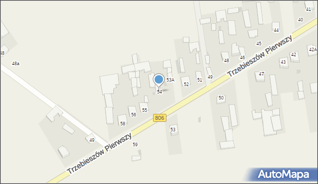 Trzebieszów Pierwszy, Trzebieszów Pierwszy, 54, mapa Trzebieszów Pierwszy