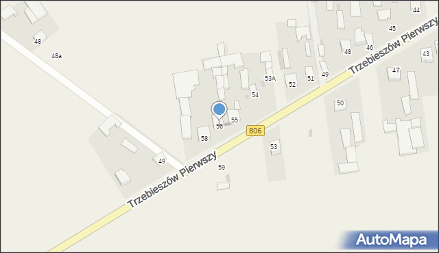 Trzebieszów Pierwszy, Trzebieszów Pierwszy, 56, mapa Trzebieszów Pierwszy