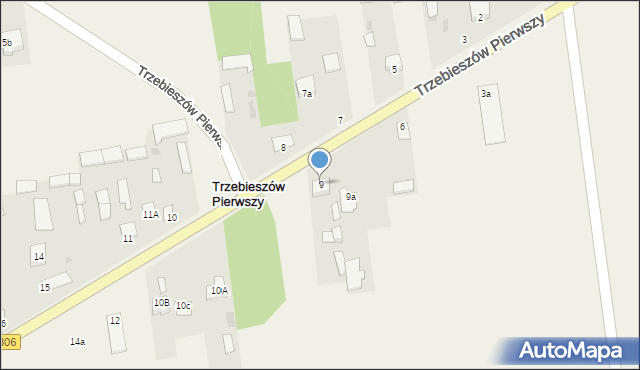 Trzebieszów Pierwszy, Trzebieszów Pierwszy, 9, mapa Trzebieszów Pierwszy