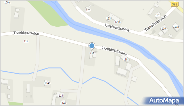 Trzebieszowice, Trzebieszowice, 116, mapa Trzebieszowice