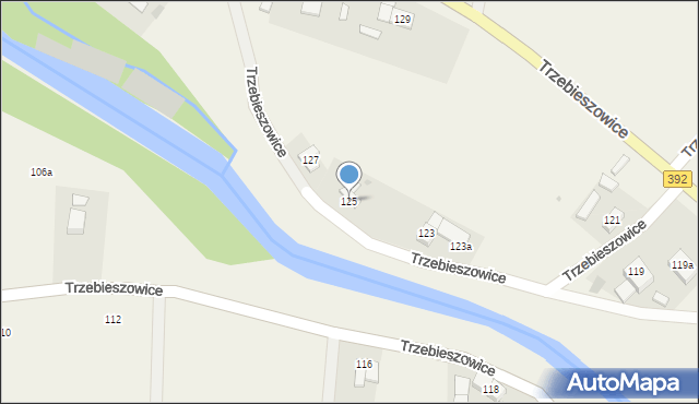 Trzebieszowice, Trzebieszowice, 125, mapa Trzebieszowice