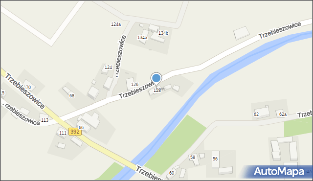 Trzebieszowice, Trzebieszowice, 128, mapa Trzebieszowice