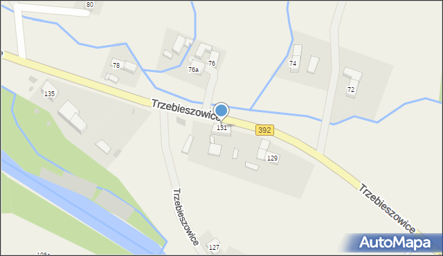 Trzebieszowice, Trzebieszowice, 131, mapa Trzebieszowice