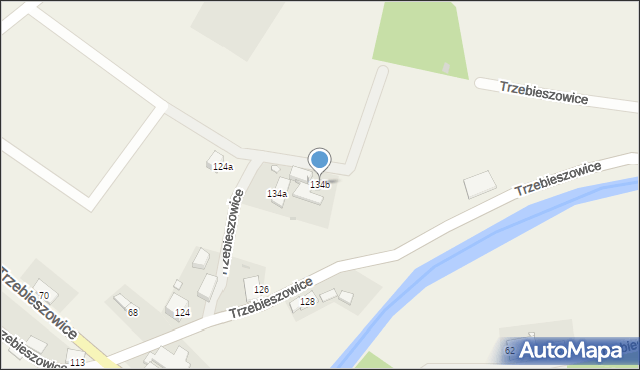 Trzebieszowice, Trzebieszowice, 134b, mapa Trzebieszowice