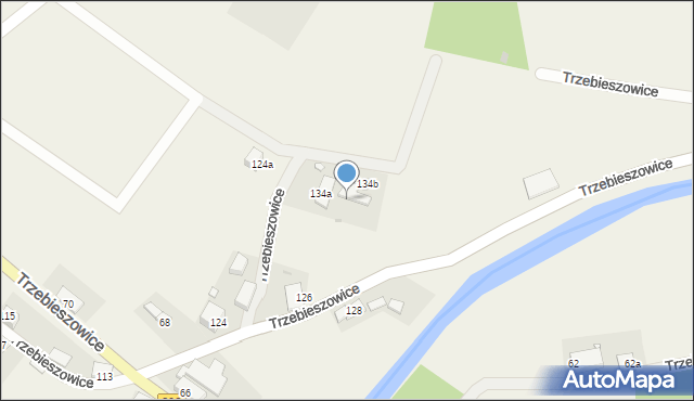 Trzebieszowice, Trzebieszowice, 134c, mapa Trzebieszowice