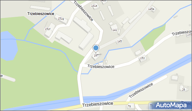 Trzebieszowice, Trzebieszowice, 147, mapa Trzebieszowice