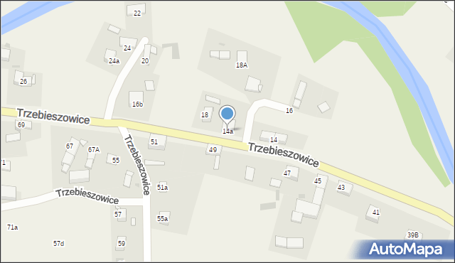 Trzebieszowice, Trzebieszowice, 14a, mapa Trzebieszowice