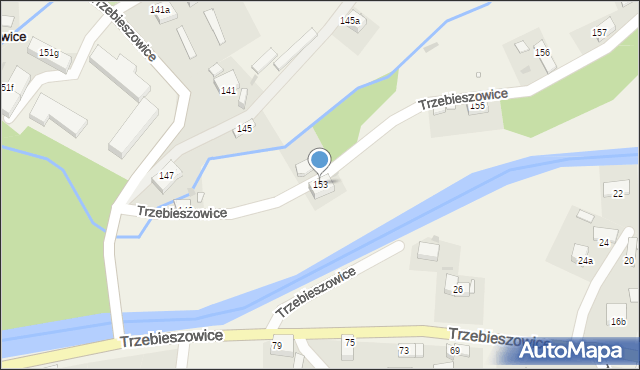 Trzebieszowice, Trzebieszowice, 153, mapa Trzebieszowice