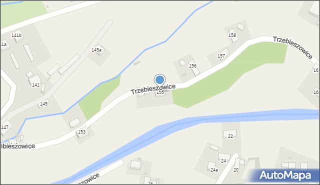 Trzebieszowice, Trzebieszowice, 155, mapa Trzebieszowice