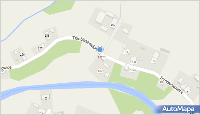 Trzebieszowice, Trzebieszowice, 161, mapa Trzebieszowice