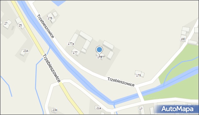 Trzebieszowice, Trzebieszowice, 178, mapa Trzebieszowice