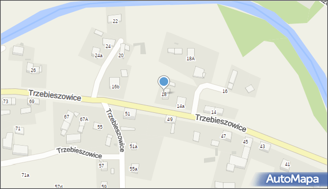 Trzebieszowice, Trzebieszowice, 18, mapa Trzebieszowice