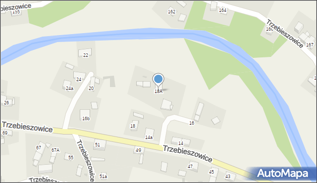 Trzebieszowice, Trzebieszowice, 18A, mapa Trzebieszowice