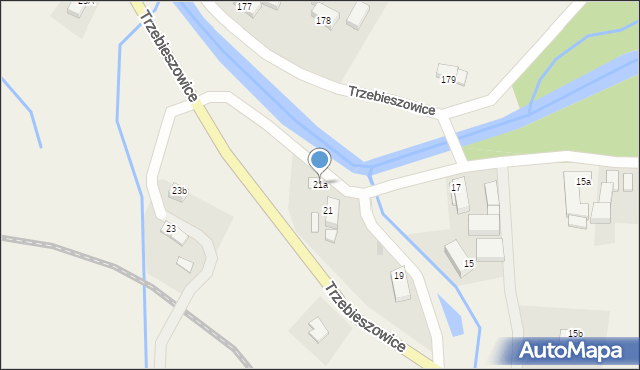 Trzebieszowice, Trzebieszowice, 21a, mapa Trzebieszowice