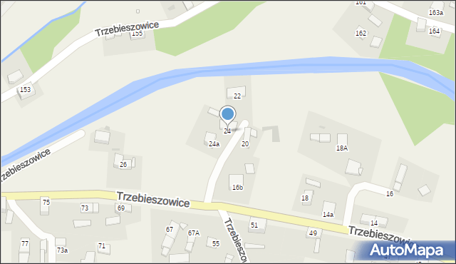 Trzebieszowice, Trzebieszowice, 24, mapa Trzebieszowice