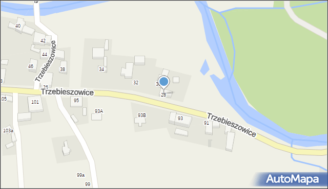 Trzebieszowice, Trzebieszowice, 28, mapa Trzebieszowice