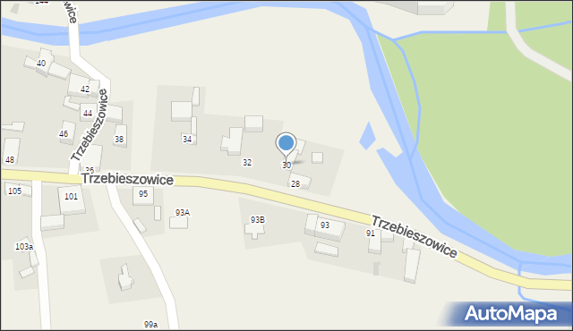 Trzebieszowice, Trzebieszowice, 30, mapa Trzebieszowice