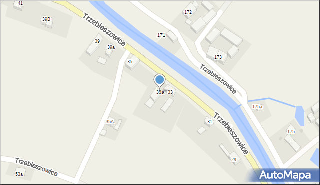 Trzebieszowice, Trzebieszowice, 33a, mapa Trzebieszowice