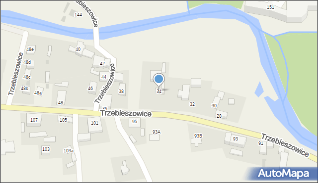 Trzebieszowice, Trzebieszowice, 34, mapa Trzebieszowice