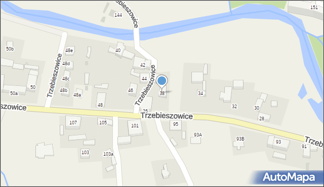 Trzebieszowice, Trzebieszowice, 38, mapa Trzebieszowice