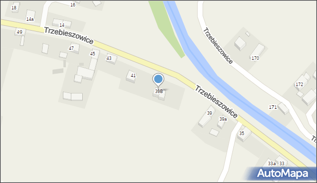 Trzebieszowice, Trzebieszowice, 39B, mapa Trzebieszowice