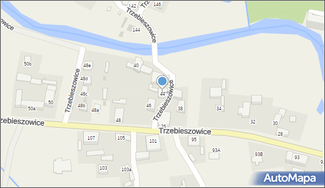 Trzebieszowice, Trzebieszowice, 44, mapa Trzebieszowice