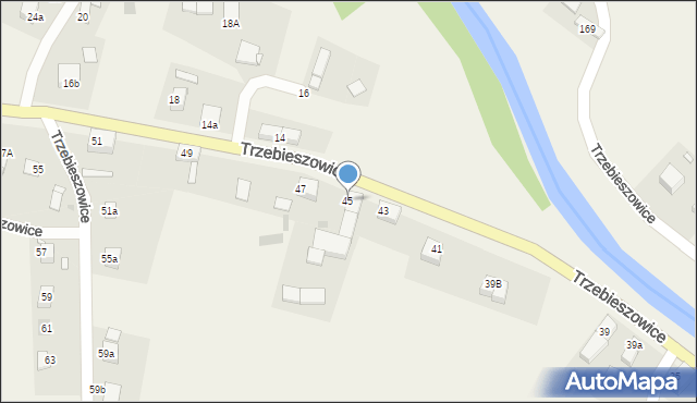 Trzebieszowice, Trzebieszowice, 45, mapa Trzebieszowice