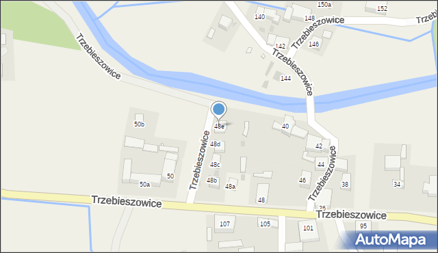 Trzebieszowice, Trzebieszowice, 48e, mapa Trzebieszowice