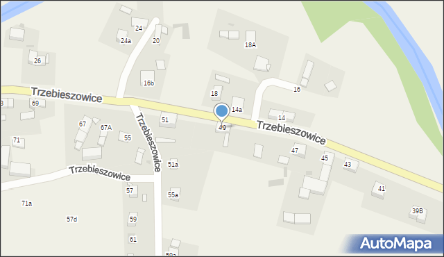 Trzebieszowice, Trzebieszowice, 49, mapa Trzebieszowice