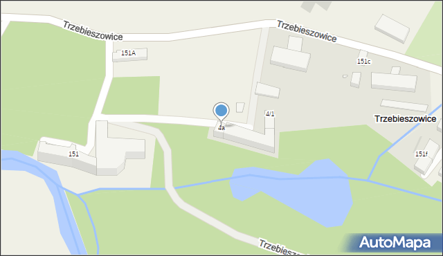 Trzebieszowice, Trzebieszowice, 4a, mapa Trzebieszowice