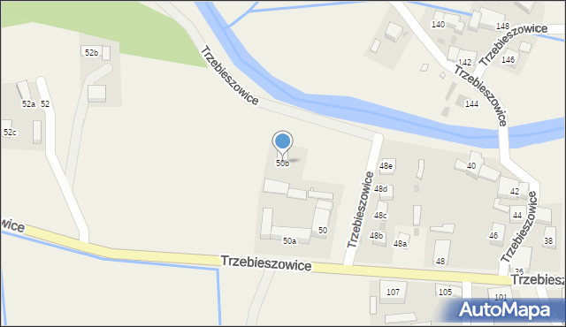 Trzebieszowice, Trzebieszowice, 50b, mapa Trzebieszowice